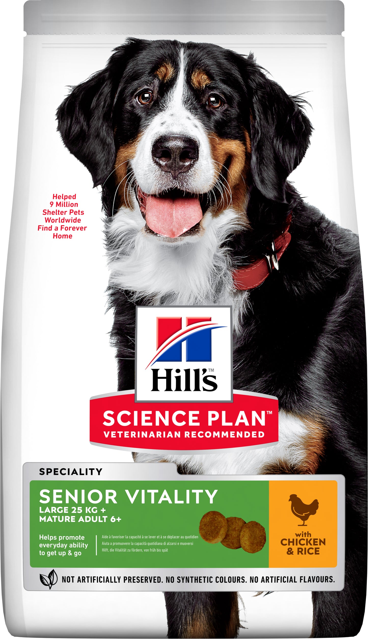 Hills Science Plan Adult 6+ Senior Vitality Large Breed Dry Dog Food Chicken Flavour