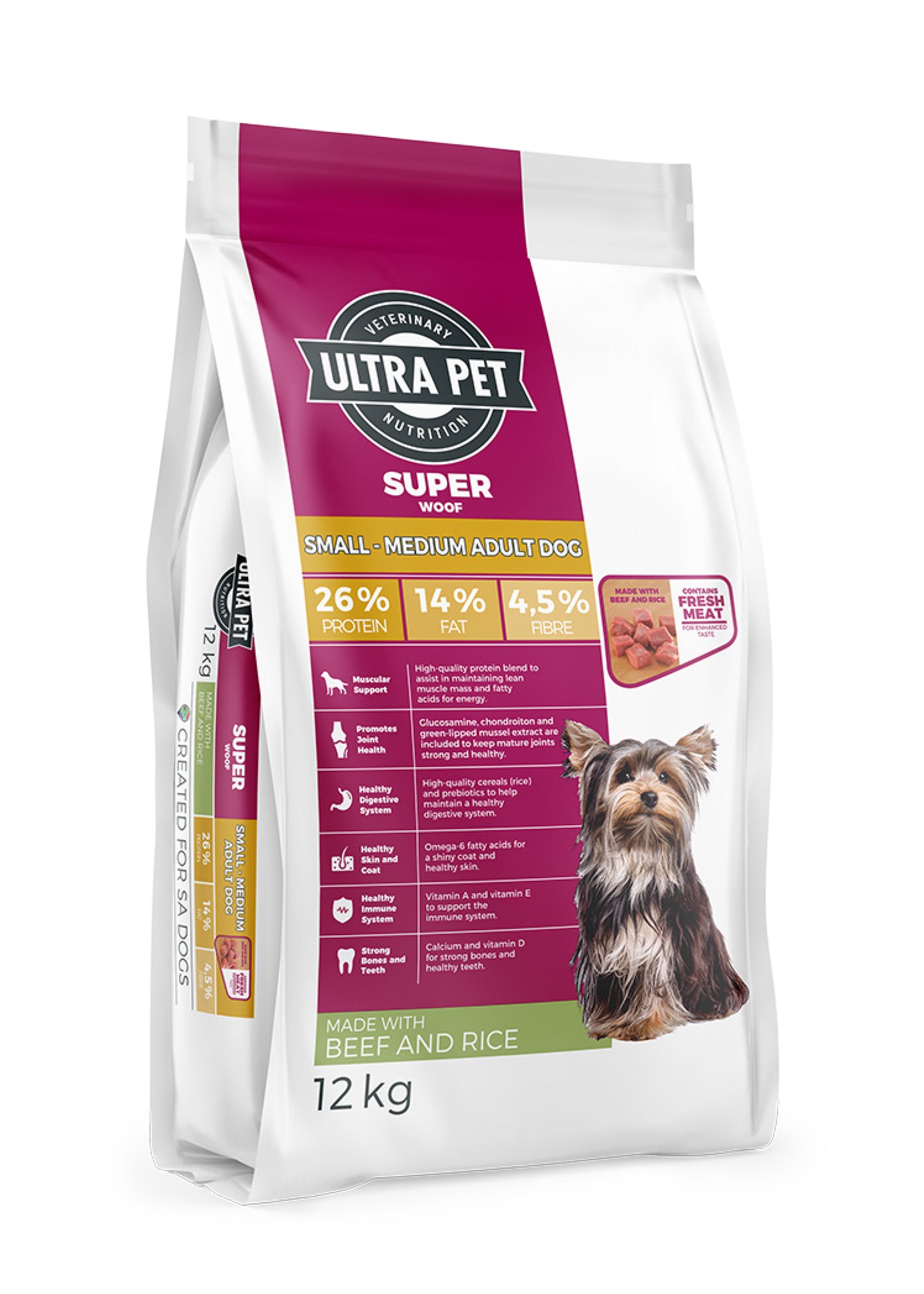 Ultra Pet Superwoof Small to Medium Breed Adult Dry Dog Food - Beef and Rice
