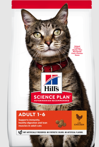 Hills Science Plan Adult Cat Dry Cat Food- Chicken Flavor