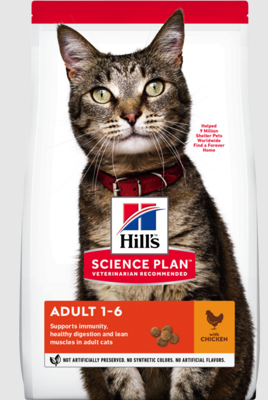 Hills Science Plan Adult Cat Dry Cat Food- Chicken Flavor