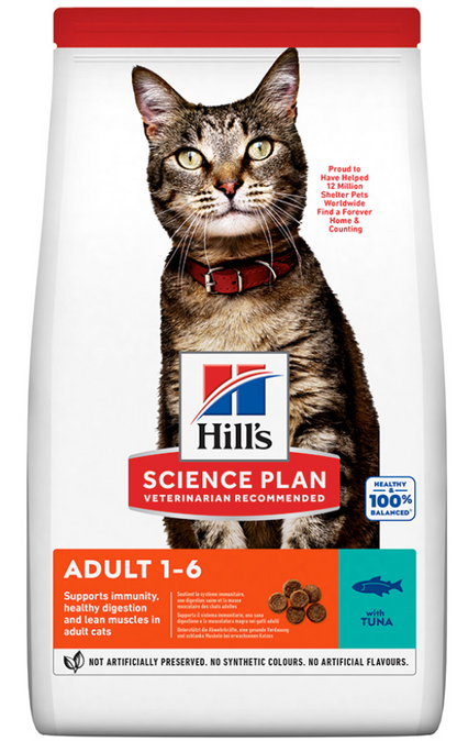 Hills Science Plan Adult Dry Cat Food -Tuna flavor