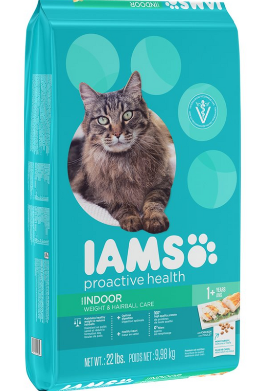 IAMS Adult Dry Cat Food- Indoor Weight and Hairball Care