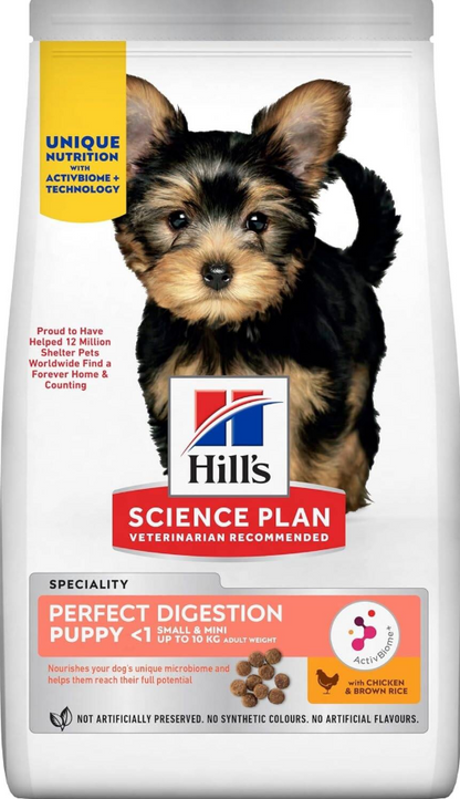 Hills Science Plan Perfect Digestion Puppy Mini Breeds Dry Dog Food