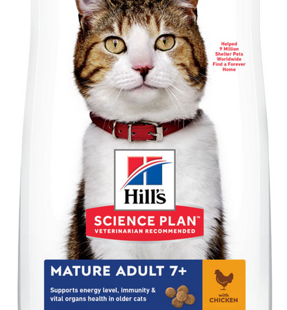 Hills Science Plan Mature 7+ Dry Cat Food-Chicken