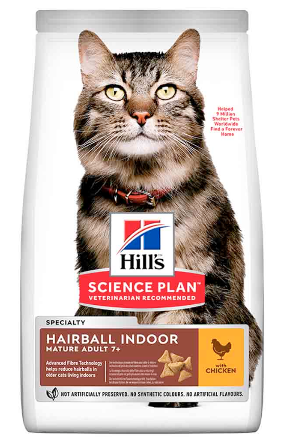 Hills Science Plan Mature Hairball and Indoor Dry Cat Food