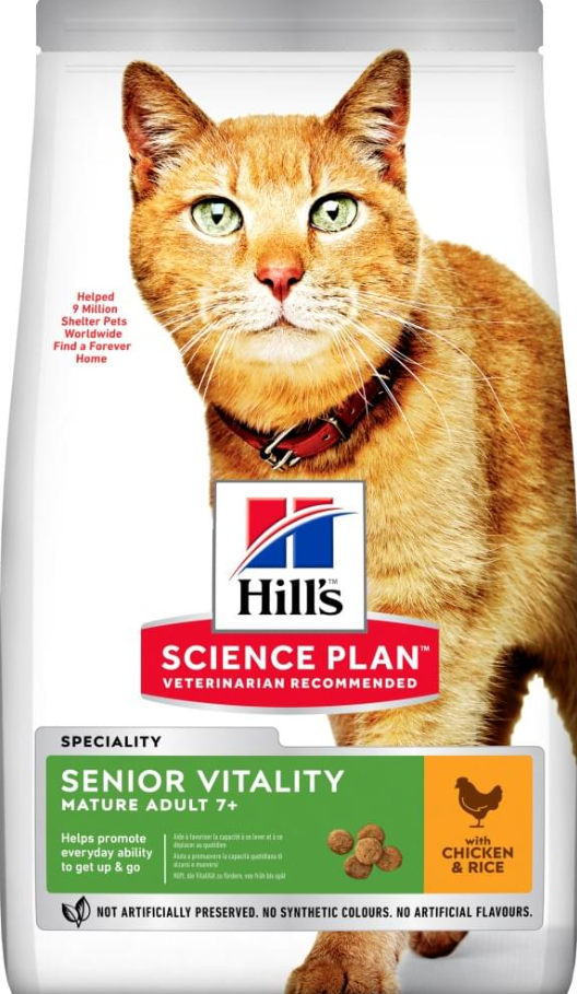 Hills Science Plan Senior Vitality Adult 7+ Dry Cat Food