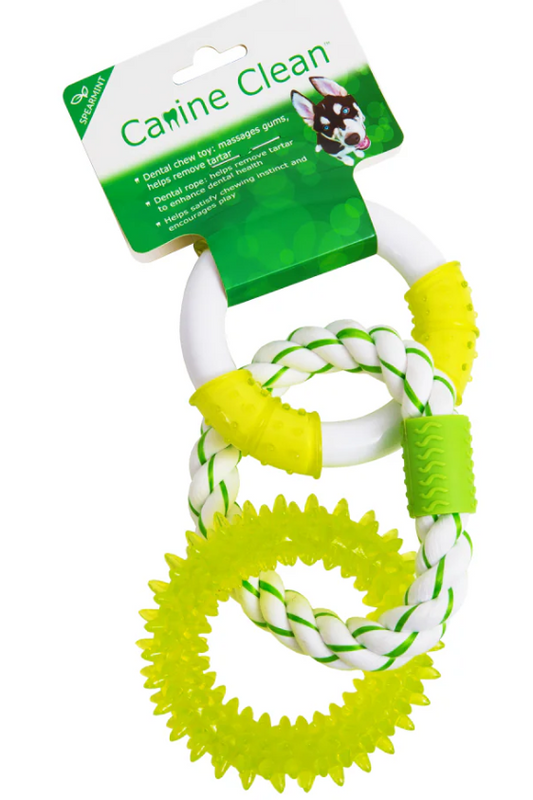 Clean Triple Rings Dog Toy