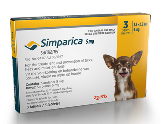 Simparica 1.3-2.5kg (Yellow)