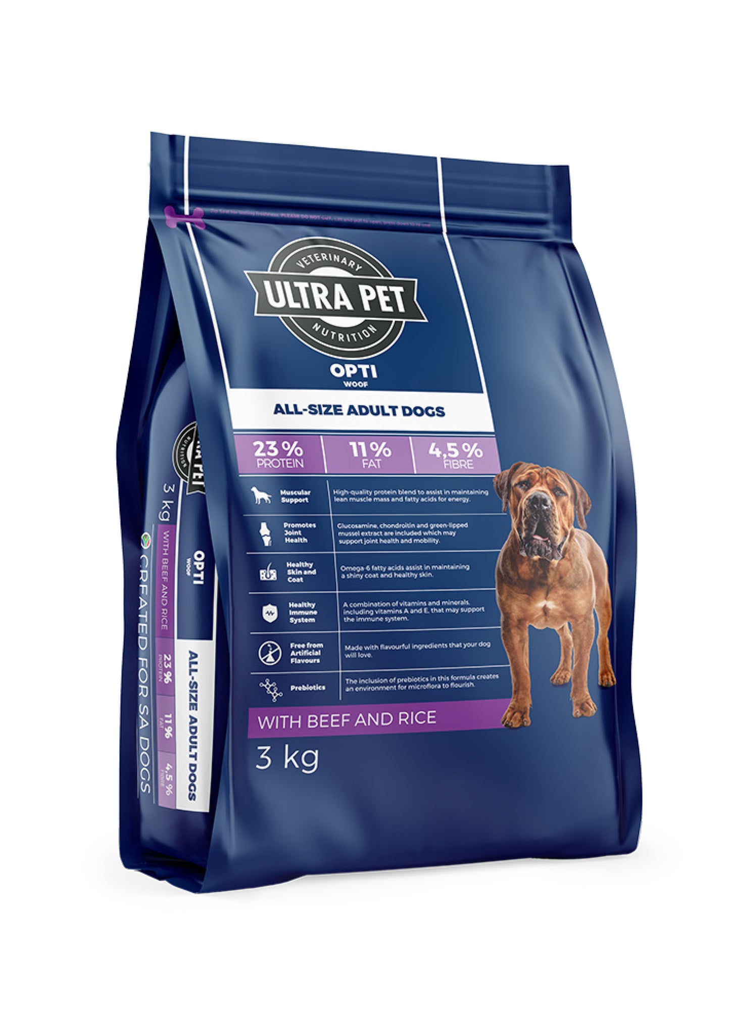 Ultra Pet Optiwoof Adult Dry Dog Food - Beef and Rice