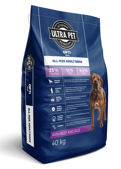 Ultra Pet Optiwoof Adult Dry Dog Food - Beef and Rice