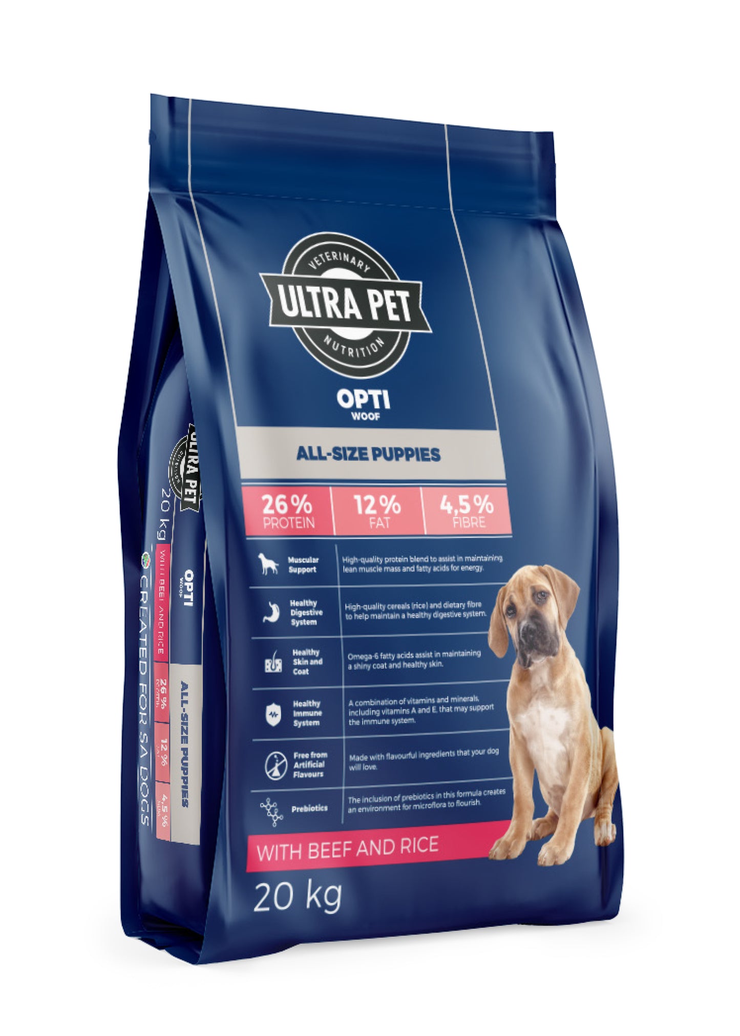 Ultra Pet Optiwoof Puppy Dry Dog Food - Beef and Rice
