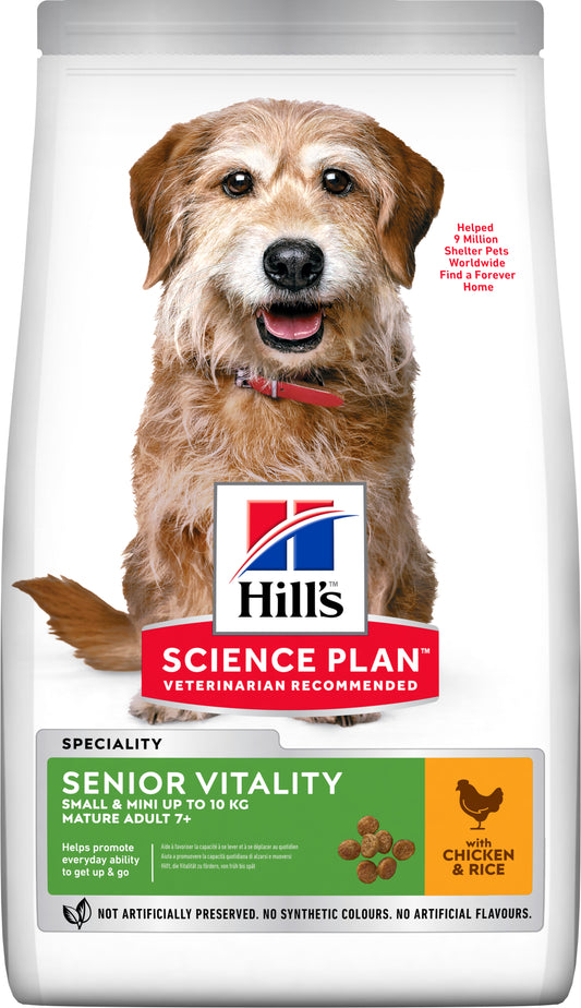 Hills Science Plan Adult 7+years Senior Vitality Small & Mini Breed Dry Dog Food