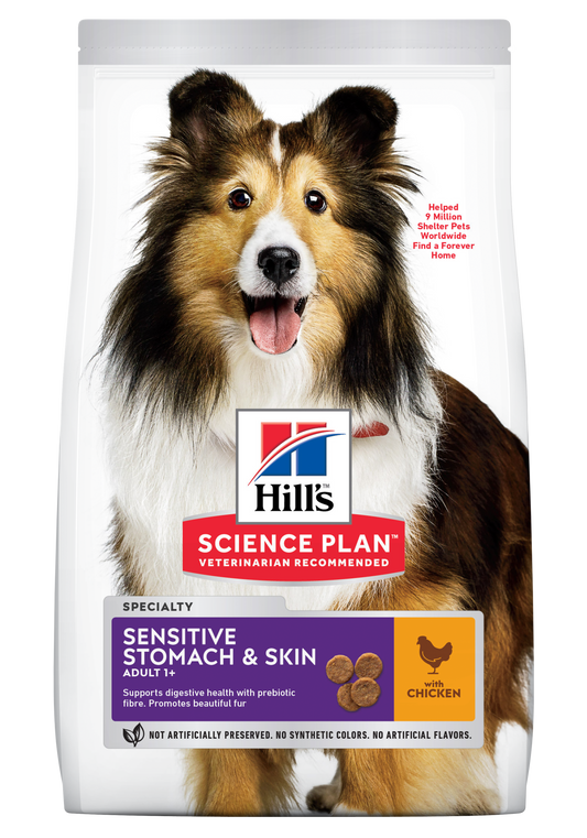 Hills Science Plan Adult Sensitive Stomach and Skin Medium Breed Dry Dog Food