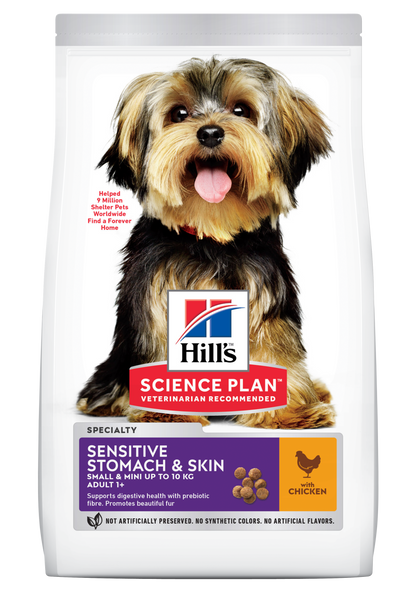 Hills Science Plan Adult Sensitive Stomach & Skin Small & Mini Breed Dry Dog Food