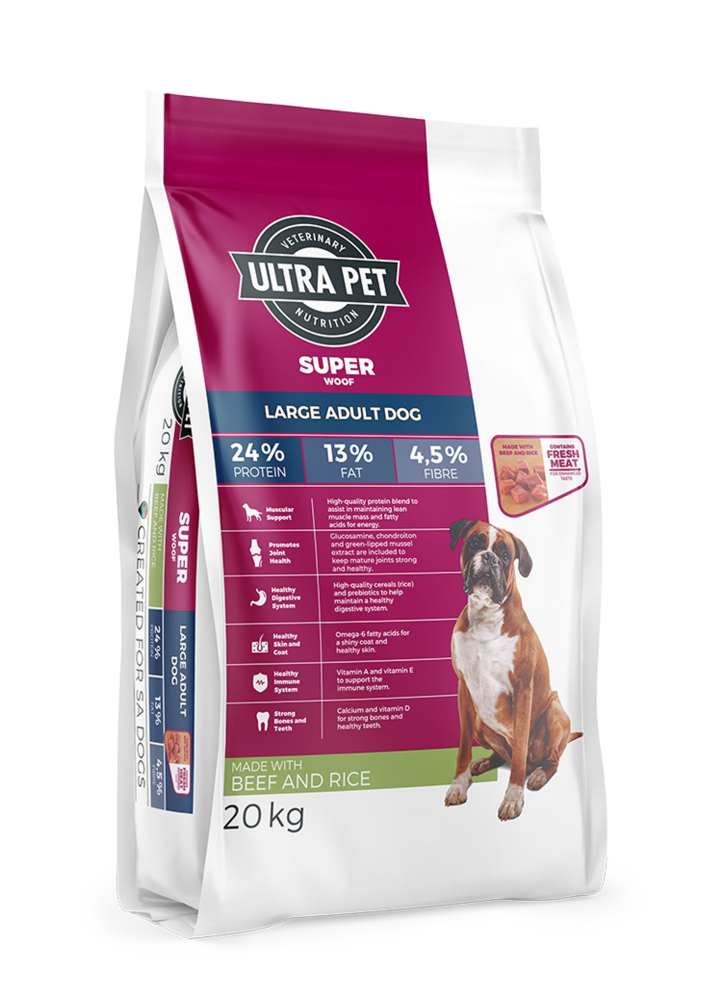Ultra Pet Superwoof Large Adult Dry Dog Food - Beef and Rice