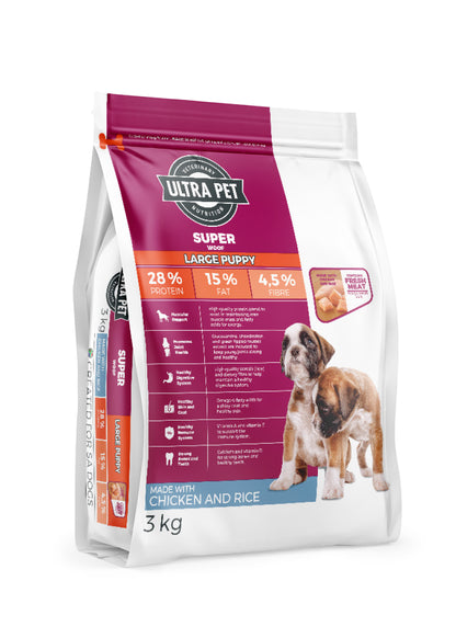 Ultra Pet Superwoof Large Breed Puppy Dry Dog Food - Chicken and Rice