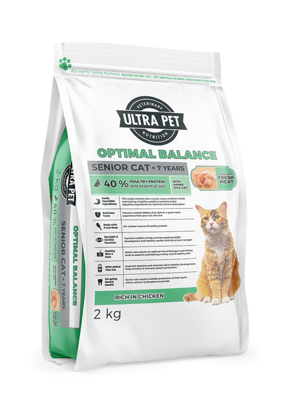 Ultra Pet Optimal Balance Senior Dry Cat Food - Chicken and Rice