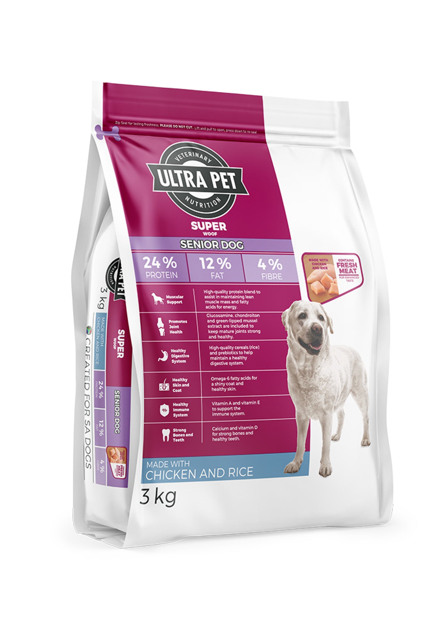 Ultra Pet Superwoof Senior Dry Dog Food - Chicken and Rice