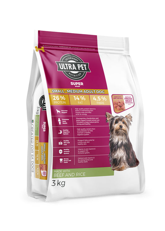 Ultra Pet Superwoof Small to Medium Breed Adult Dry Dog Food - Beef and Rice