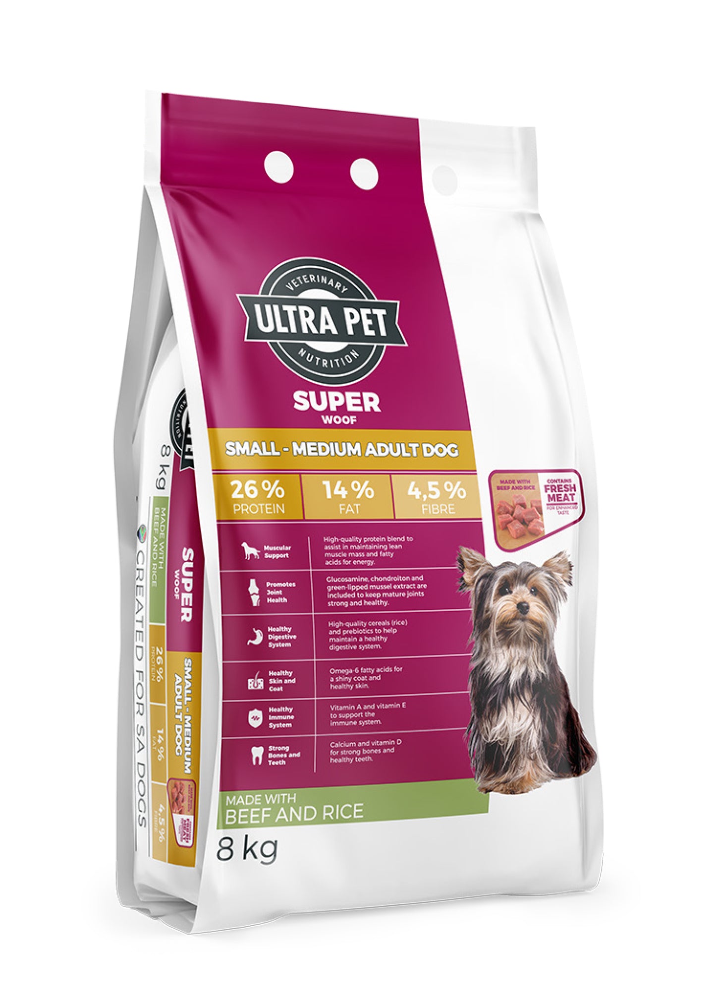 Ultra Pet Superwoof Small to Medium Breed Adult Dry Dog Food - Beef and Rice