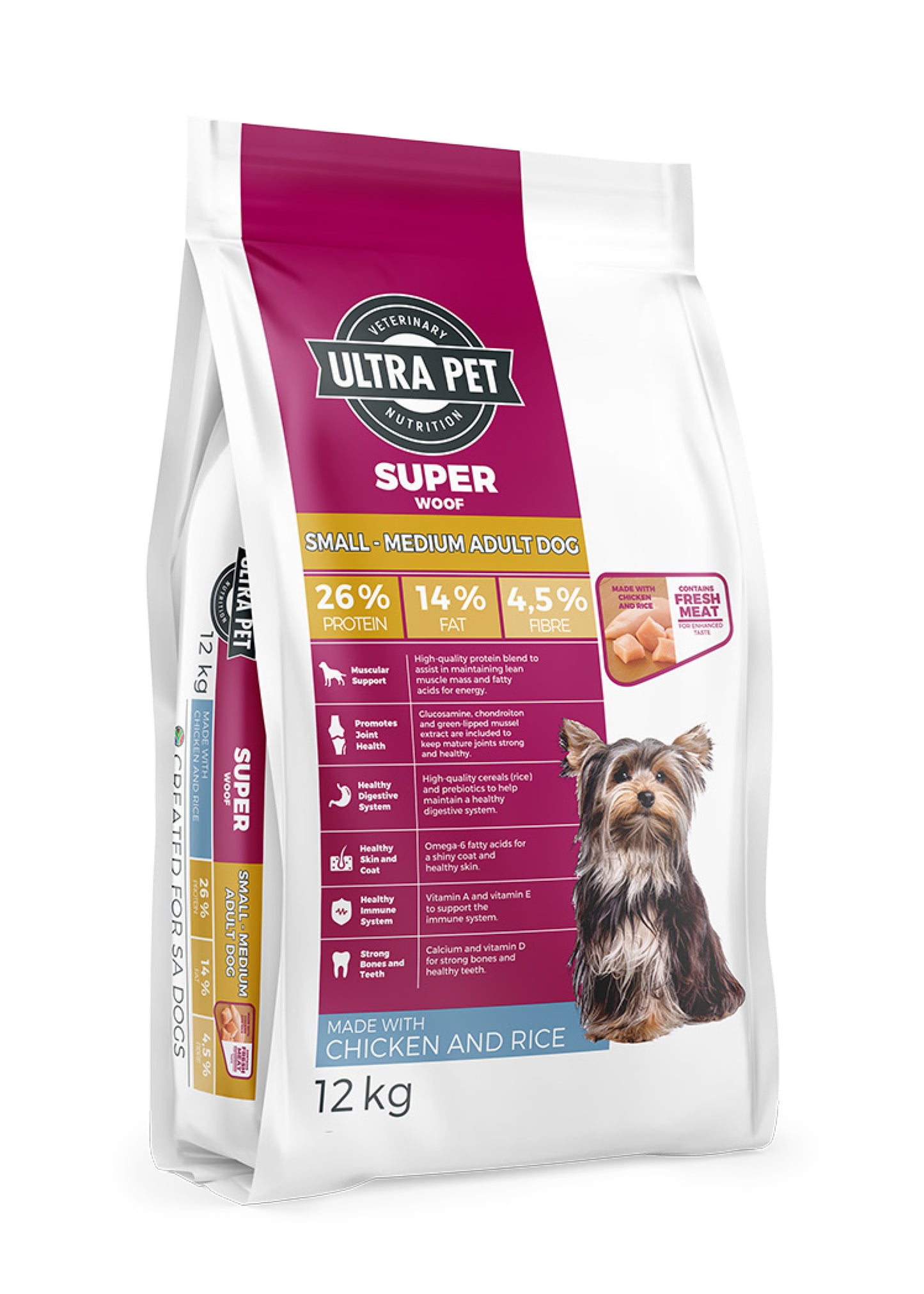 Ultra Pet Superwoof Small to Medium Adult Dry Dog Food - Chicken and Rice
