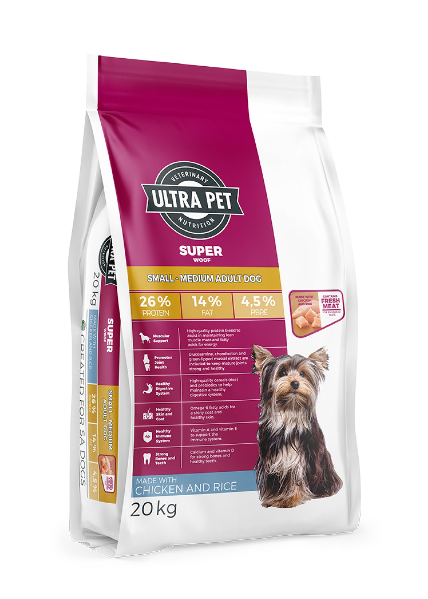 Ultra Pet Superwoof Small to Medium Adult Dry Dog Food - Chicken and Rice