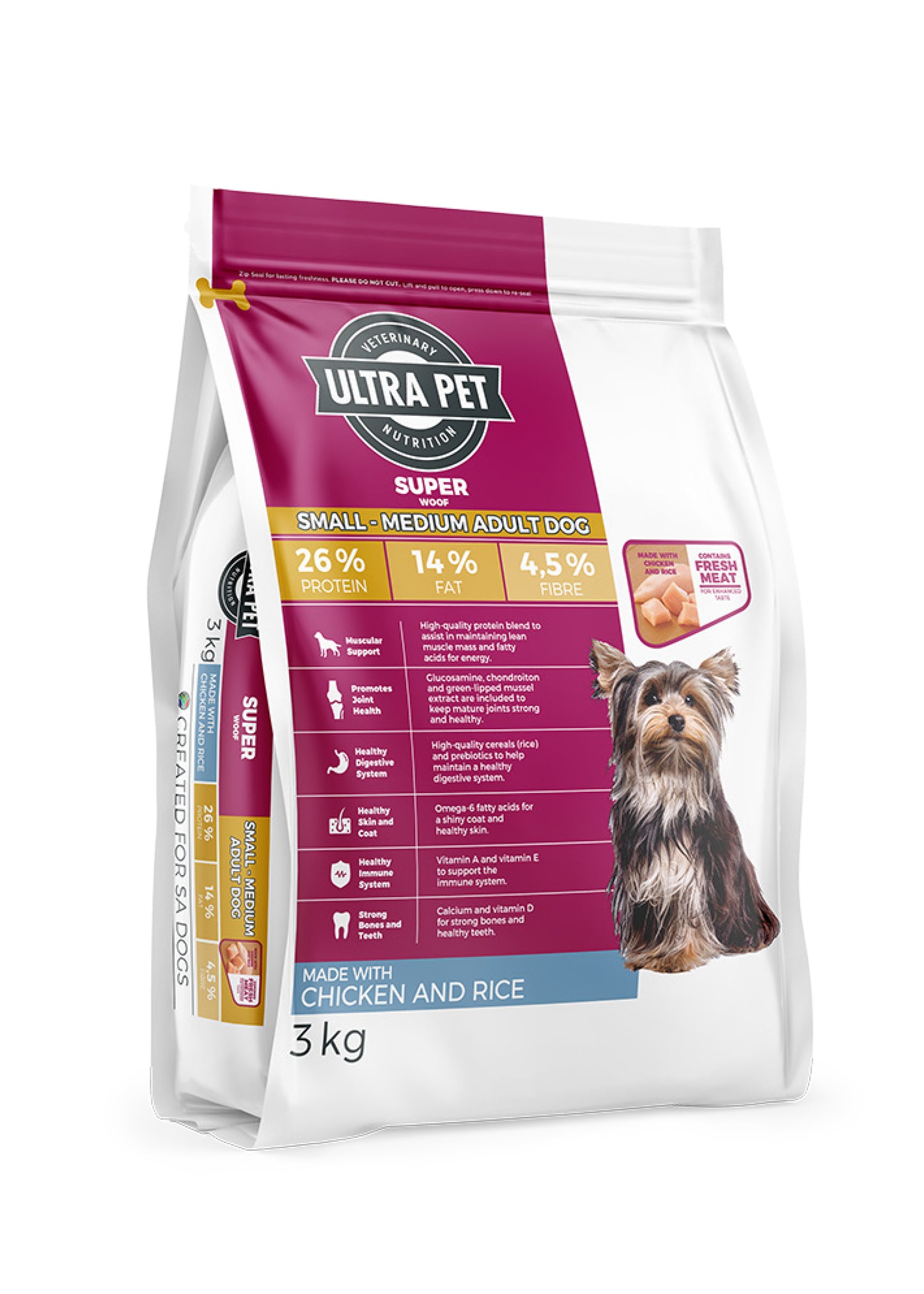 Ultra Pet Superwoof Small to Medium Adult Dry Dog Food - Chicken and Rice