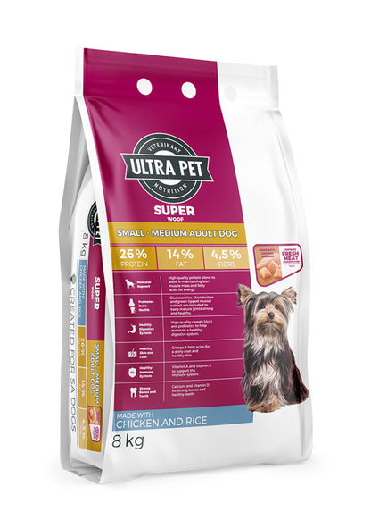 Ultra Pet Superwoof Small to Medium Adult Dry Dog Food - Chicken and Rice
