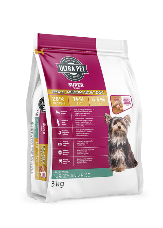 Ultra Pet Superwoof Small to Medium Adult Dry Dog Food - Turkey and Rice