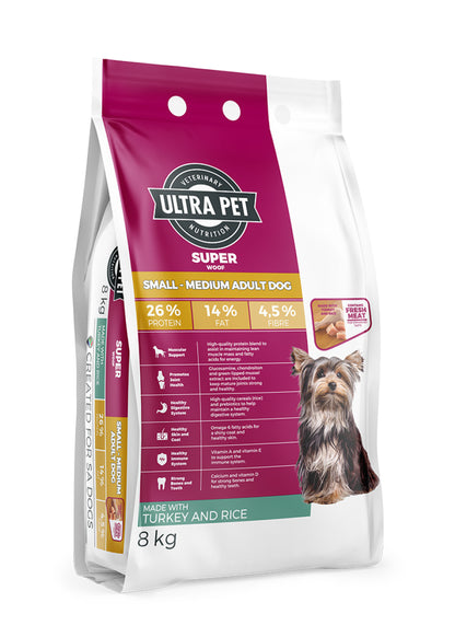 Ultra Pet Superwoof Small to Medium Adult Dry Dog Food - Turkey and Rice