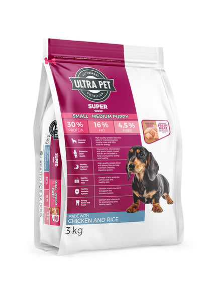 Ultra Pet Superwoof Small to Medium Puppy Dry Dog Food - Chicken and Rice