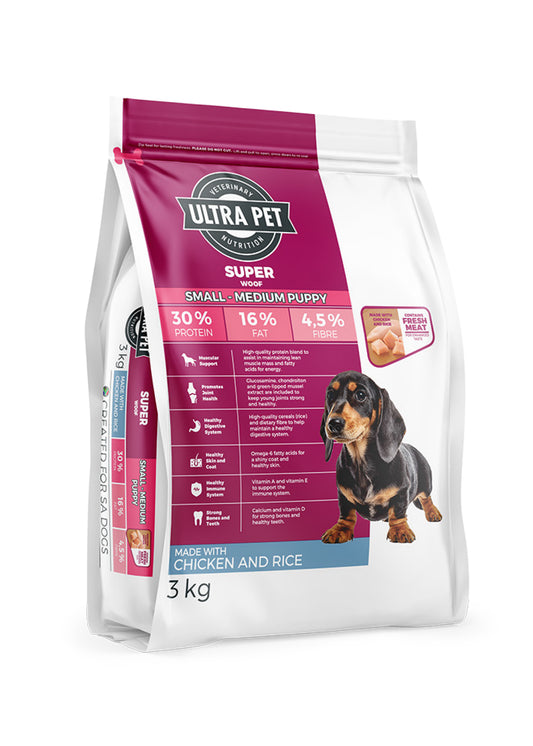 Ultra Pet Superwoof Small to Medium Puppy Dry Dog Food - Chicken and Rice