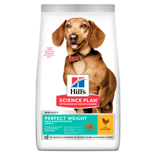 Hills Science Plan Adult Perfect Weight Small & Mini Dry Dog Food Chicken Flavour